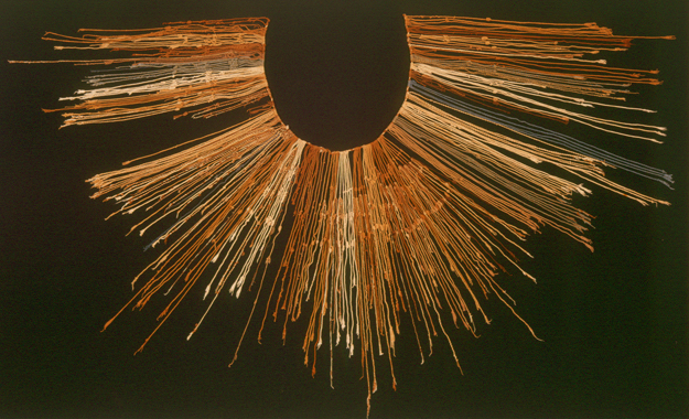 The Incan practice of Quipu was a system for record keeping using cords and knots to record data.